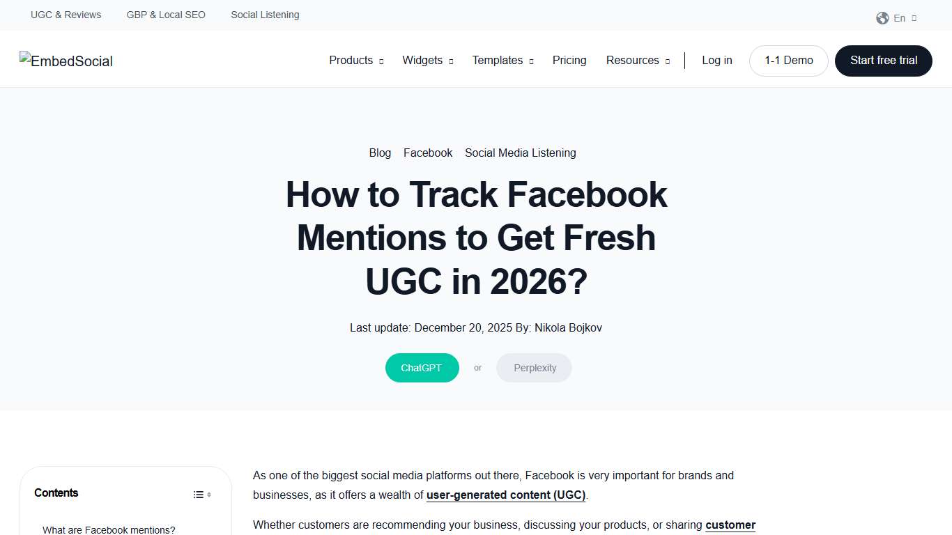 How to Track Facebook Mentions to Get Fresh UGC in 2026?